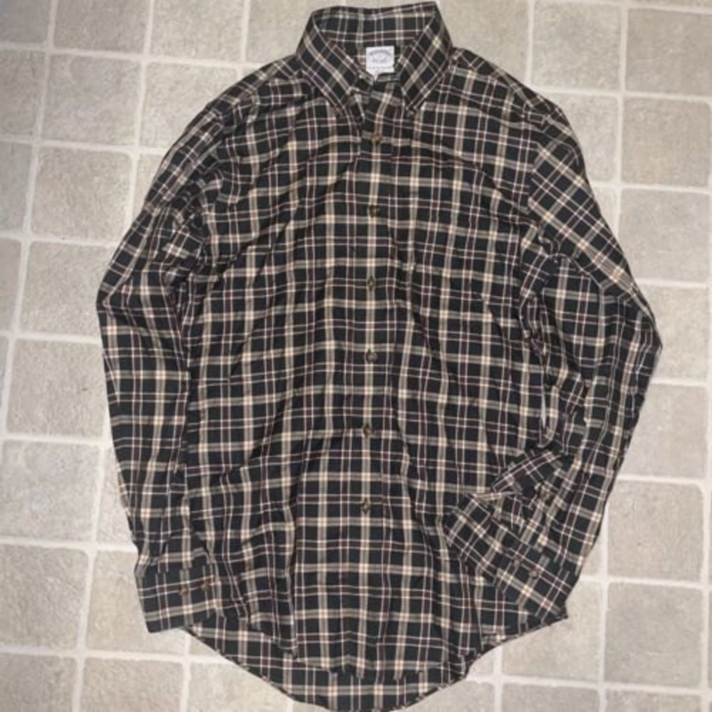 Brook Brothers Mens Small Button Down Shirt Long Sleeve Multicolored Plaid